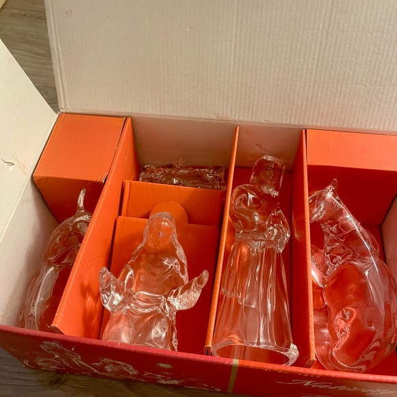 Vintage Cristal D’Arques Christmas Nativity Scene 5 Piece 24% Lead Crystal - Picture 4 of 5